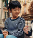 Tee-shirt manches longues en tubique enfant garçon