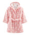 Badjas van badstof voor babymeisjes roze CHARME/wit MARSHMALLOW