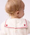 Effen katoenen babysweatshirt met matrozenkraagje en borduursel MILK