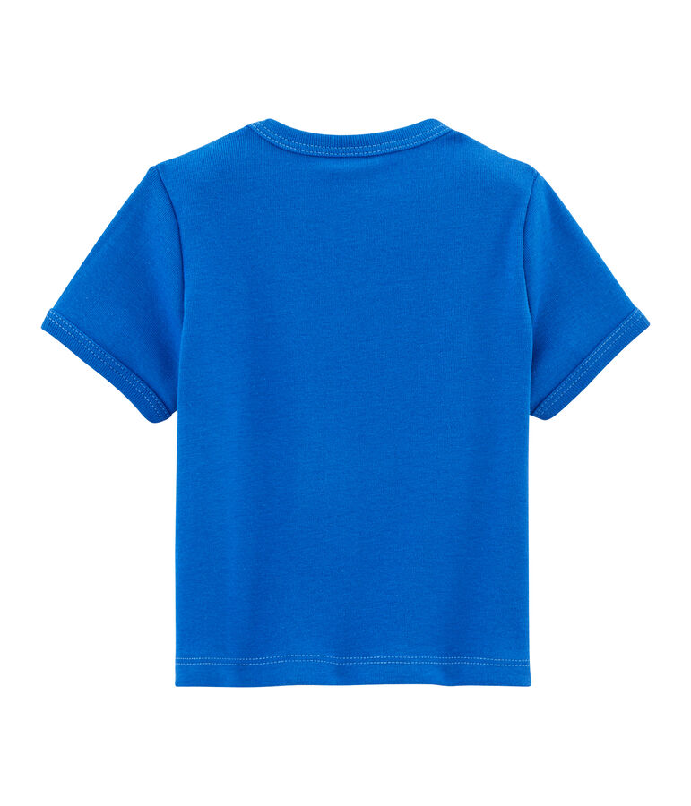 Tee-shirt uni b&eacute;b&eacute; gar&ccedil;on bleu