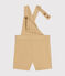 Salopette courte en serge bébé beige FACILE