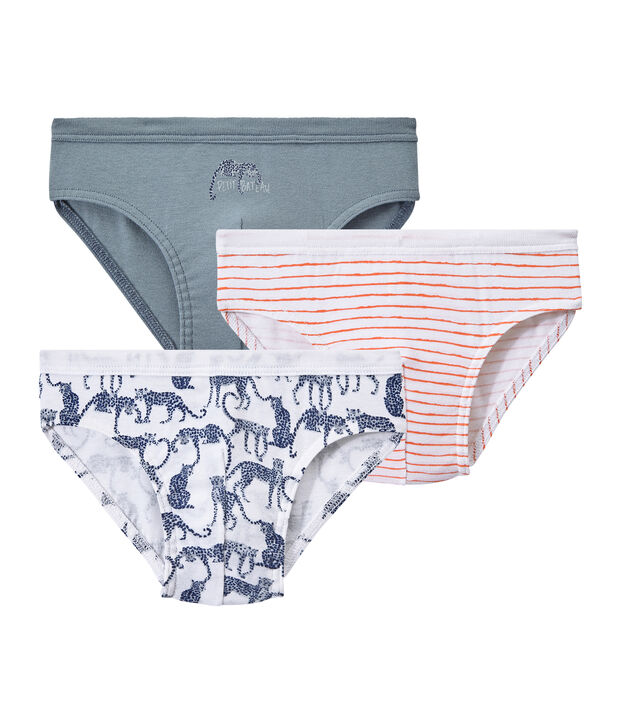 Set van 3 jongensslipjes wit