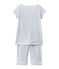 Pyjacourt fille imprimé blanc ECUME/blanc MULTICO