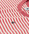 Tee-shirt rayé en coton enfant garçon rose PAPI/beige AVALANCHE