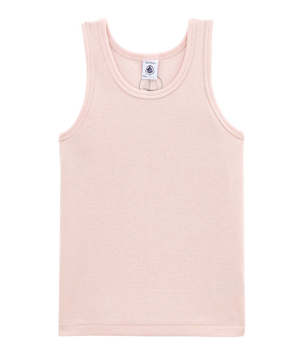 D&eacute;bardeur petite fille en laine et coton rose