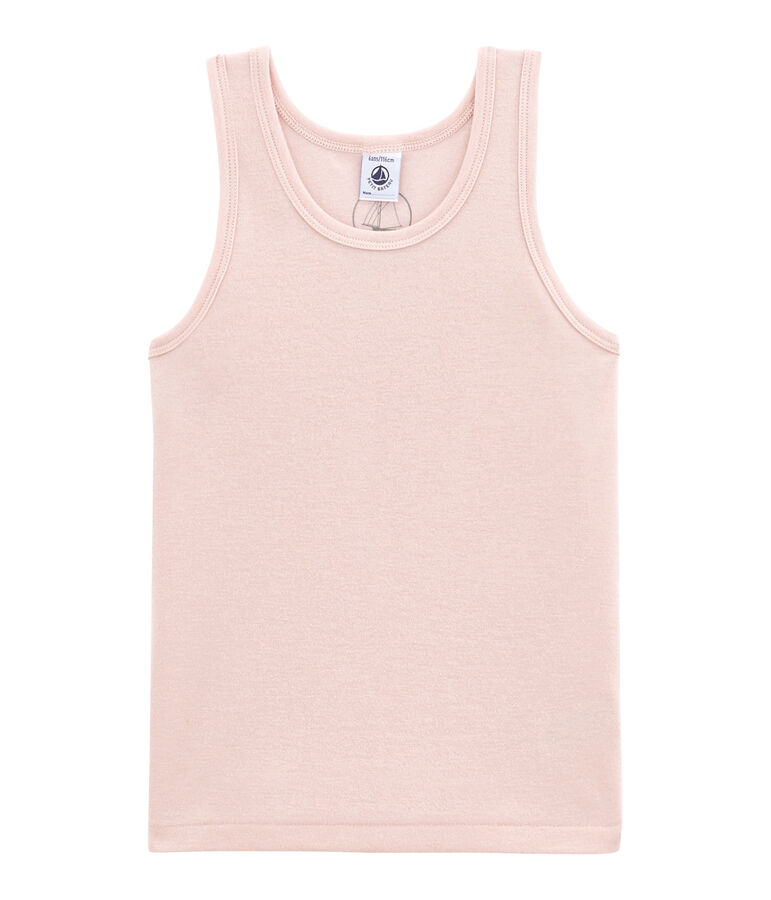 D&eacute;bardeur petite fille en laine et coton rose