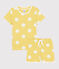 Pyjacourt à pois enfant en côte jaune BLE/blanc ECUME