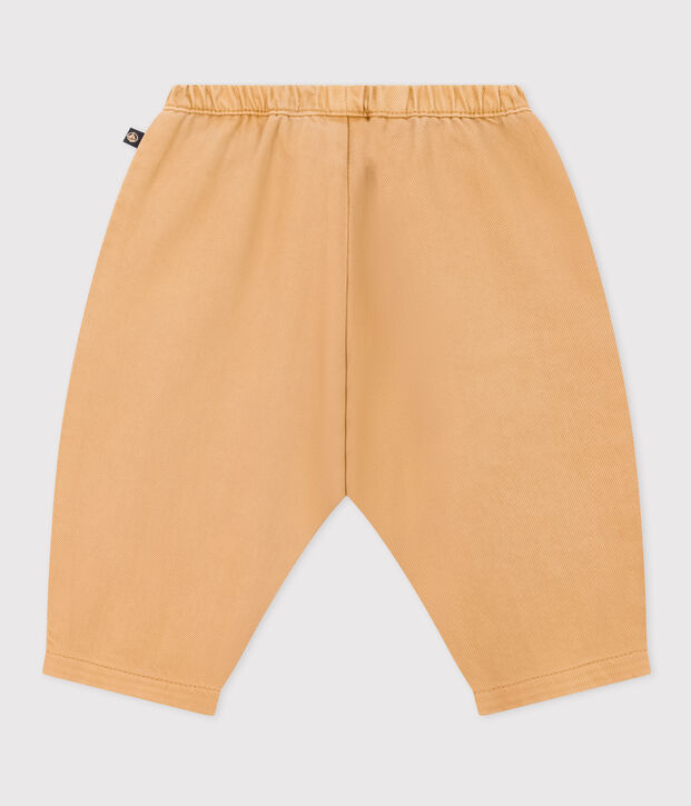 Pantalon en denim de couleur b&eacute;b&eacute; beige