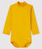Body manches longues col roulé bébé jaune BOUDOR