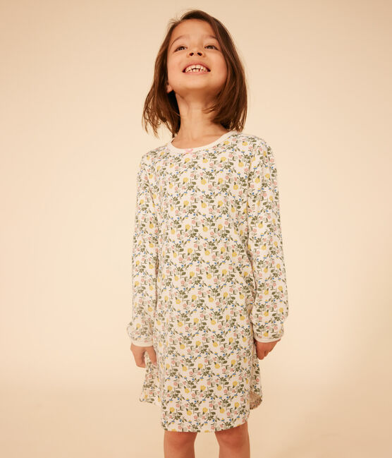 Katoenen nachthemd met bloemen voor kinderen wit AVALANCHE/ MULTICO
