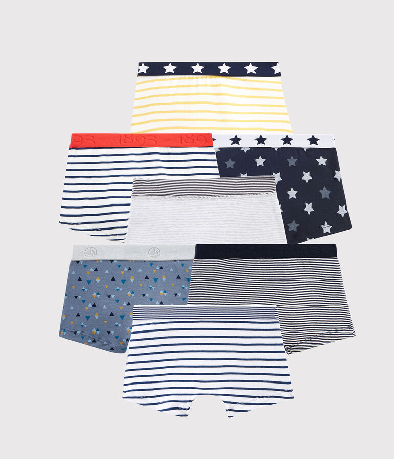Lot surprise de 7 boxers petit gar&ccedil;on multicouleur