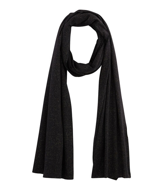 Echarpe brillante femme noir NOIR/jaune OR