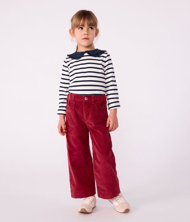 Katoenen marinetruitje voor kinderen wit/blauw