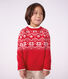 Pull jacquard enfant en laine et coton