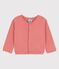 Cardigan en coton bébé rose PAPAYE