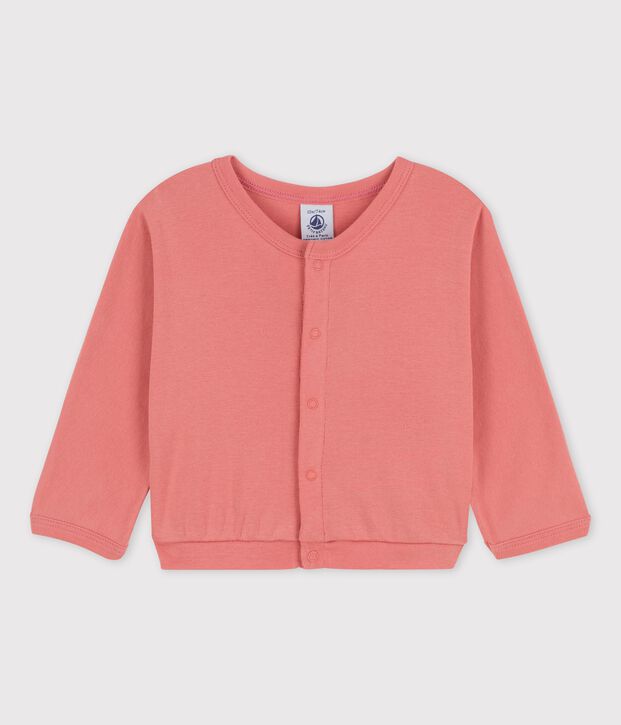 Babyvestje met vleermuismouwtjes in katoen roze