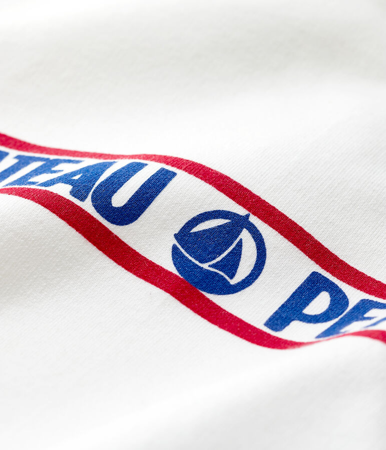 Sweatshirt van molton babyjongen wit