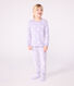 Fluwelen kinderpyjama met hartjesprint