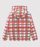 Warme windbreker kinderen gemixt wit MARSHMALLOW+SIGNAL/rood MULTICO