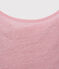 Linnen dames-T-shirt met wijde ruguitsnijding en iriserend effect roze BABYLONE/grijs ARGENT