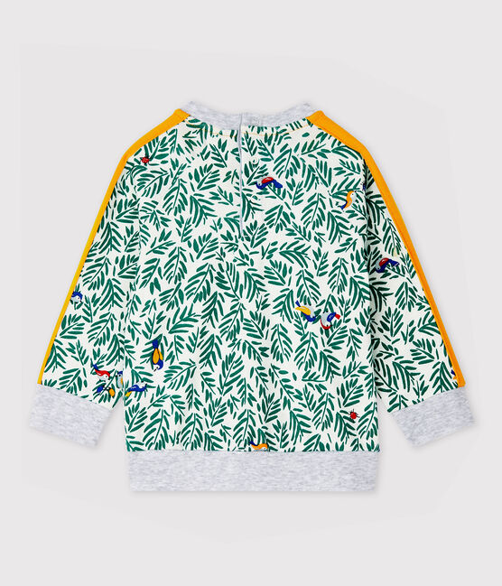 Sweatshirt met print voor babyjongens wit MARSHMALLOW/wit MULTICO