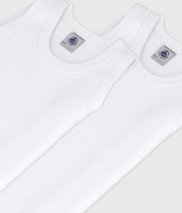 Set van 2 witte debardeurs voor kleine jongens multicouleur