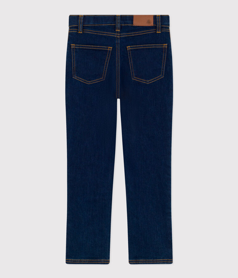 Slim-fit broek van denim voor meisjes blauw DENIM BRUT