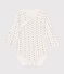 Body croisés manches longues en coton bébé blanc MARSHMALLOW/blanc MULTICO