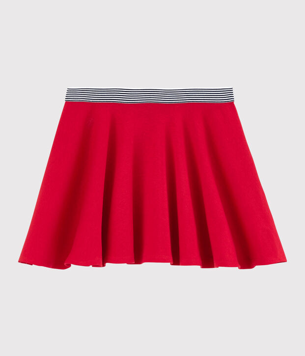 Jupe en maille enfant fille rouge