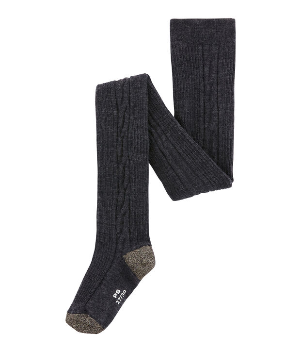 Collant en jersey enfant fille gris