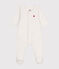 UNISEKS BODYJAMA VAN VELOURS wit MARSHMALLOW