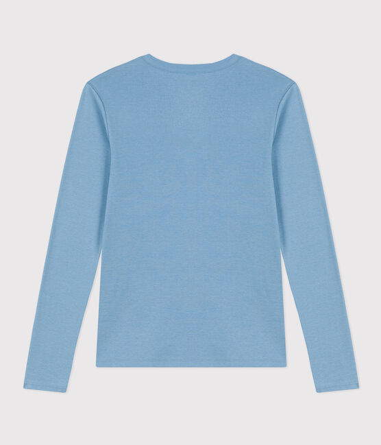 L'ICONIQUE, dames-T-shirt met ronde hals in katoen blauw AZUL