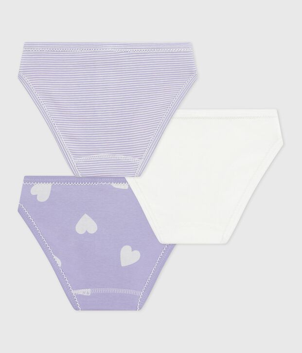 Lot de culottes enfant en coton imprim&eacute; c&oelig;urs multicouleur