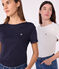 Iconisch dames-T-shirt met admiraalkraag van katoen blauw SMOKING