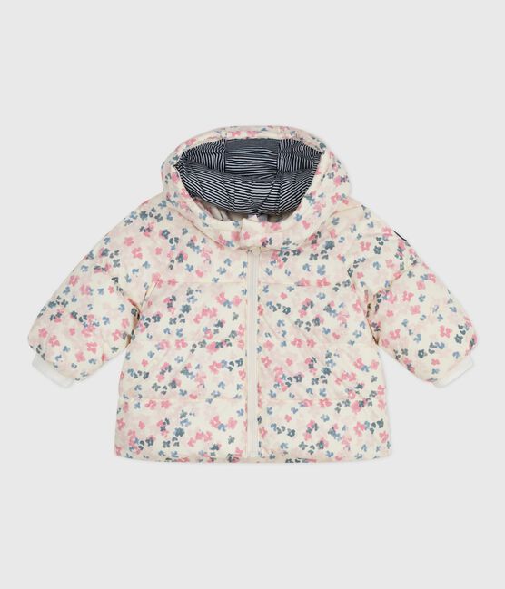 Donsjack met bloemenprint voor baby's MILK/ MULTICO