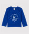 Katoenen T-shirt met lange mouwen voor babyjongens blauw SURF