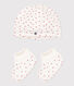 Set met muts en sokjes met hartjesprint voor baby's