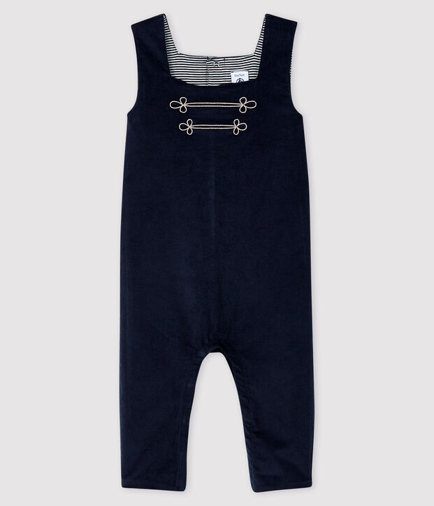 Combinaison longue b&eacute;b&eacute; gar&ccedil;on bleu marine