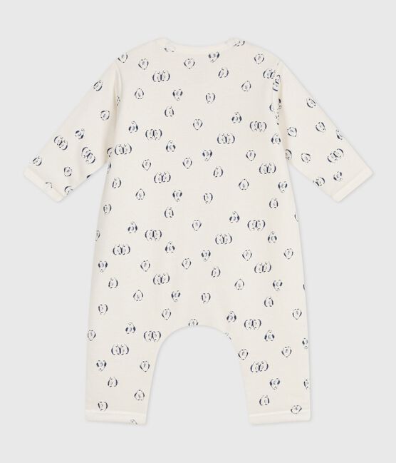 Combinaison ouatinée bébé en coton, imprimé pingouins bleu MILK/ SOIR