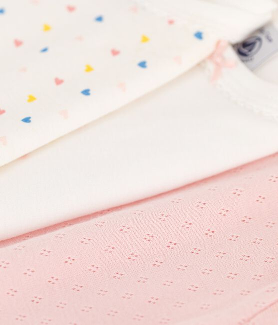 Set van 3 katoenen body's met korte mouwen variante 1