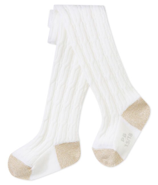 Collants chauds bébé filles blanc MARSHMALLOW