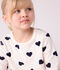 Pyjama enfant en coton &eacute;ponge imprim&eacute; c&oelig;urs bleu/bleu