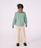 Pantalon wide leg enfant en velours beige clair