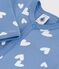 Pyjama b&eacute;b&eacute; en coton sans pieds imprim&eacute; c&oelig;urs blauw/wit
