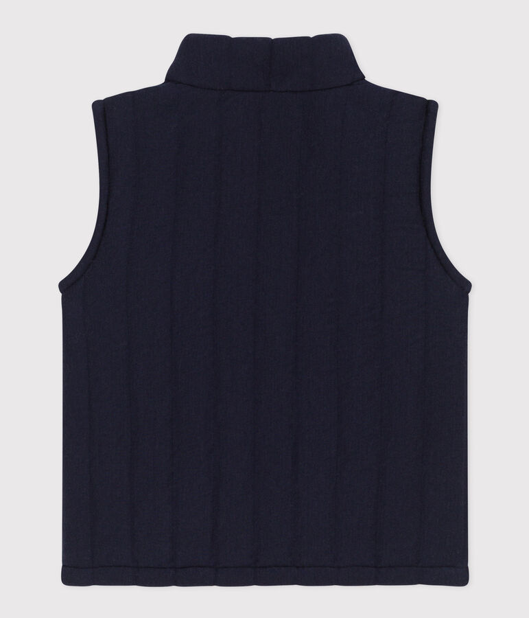 Babyjas zonder mouwen in gewatteerde tubic blauw