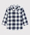 Chemise en coton bébé bleu SMOKING/blanc MARSHMALLOW