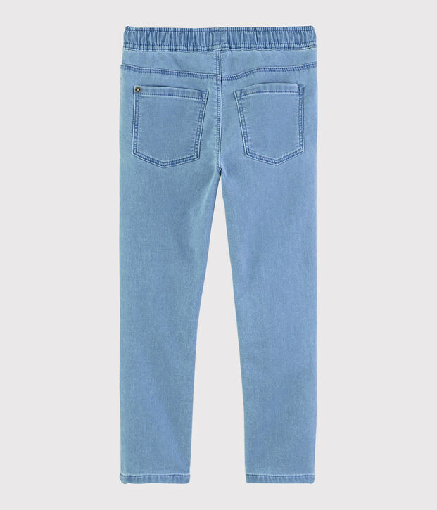 Denim molton broek voor jongens blauw