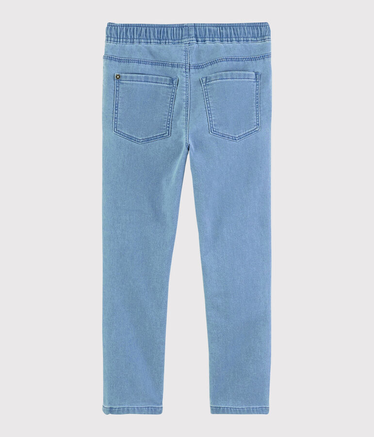 Denim molton broek voor jongens blauw DENIM CLAIR