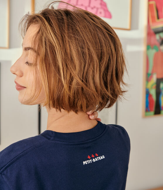Dames/Heren T-shirt blauw SMOKING