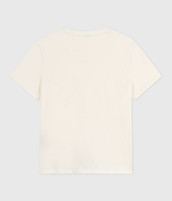 Katoenen dames-T-shirt met korte mouwen - Le Droit ecru MILK